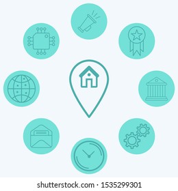 Location pin vector icon sign symbol