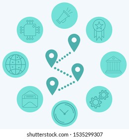 Location pin vector icon sign symbol