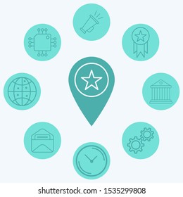 Location pin vector icon sign symbol