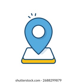 Locación Pin icono de Vector Ilustración de stock