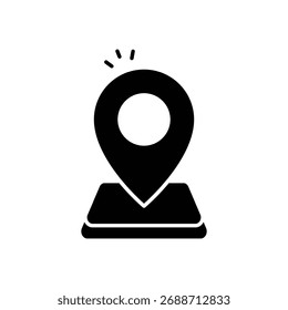 Locación Pin icono de Vector Ilustración de stock