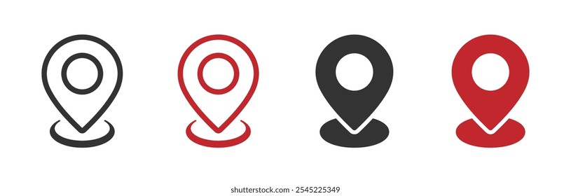 Location pin vector icons designs. Trendy location pin vector icon concepts. Location pointer illustration