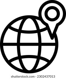 location pin Vector illustration on a transparent background. Premium quality symmbols. Thin line vector icons for concept and graphic design.