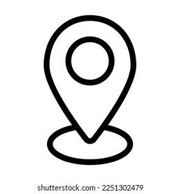 Location Pin Vector Line Icon Design