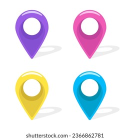 Location pin vector symbol icon design set. 