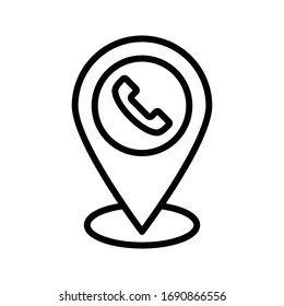 location pin vector thin line icon 