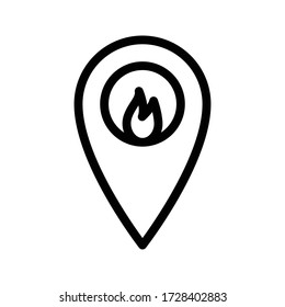 location pin vector thin line icon 