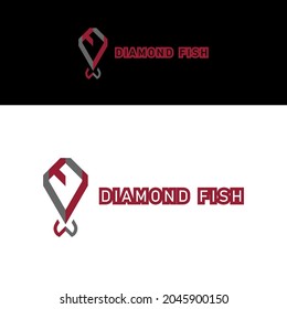 Location Pin,Fish,diamond Logo Design Can Be Used For Any Company