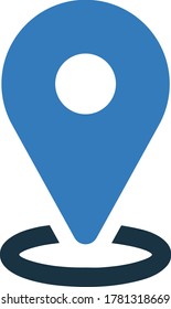 Icono de anclaje/vector azul