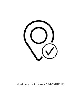 location pinpoint icon black vector illustration