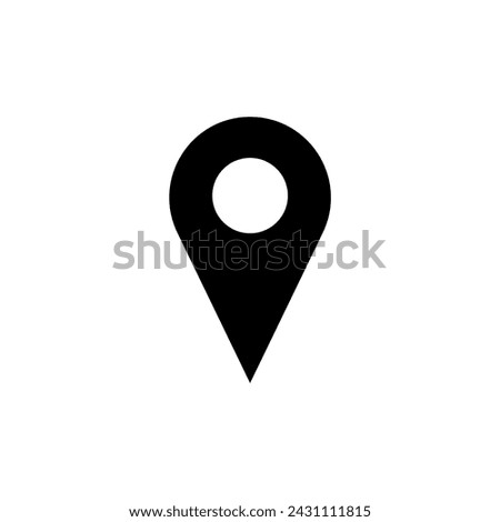 location pinpoint icon. vector illustration marker symbol in black 
