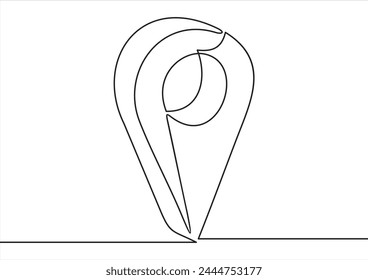 	
Location pins, geotag sign line continuous drawing vector. One line Location pins, geotag vector background. Location pin, geotag icon. Continuous outline of Location pin, geotag. Linear Locations p