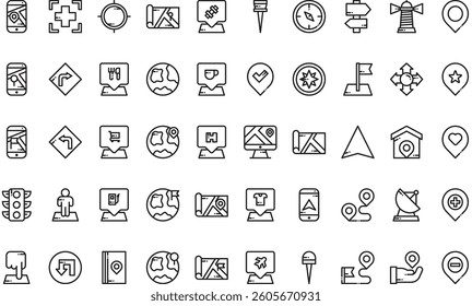 Location pins icons High-Quality Vector Icons Collection with Editable Stroke. Ideal for Professional and Creative Projects