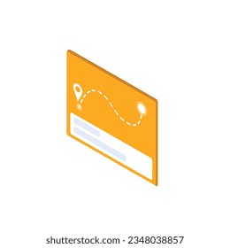 Location pins isometric, GPS map markers, pointers. Creative illustration, idea for infographics.