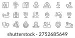 Location pins outline icon set: editable stroke thin line style for maps and navigation