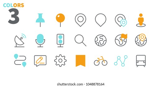 Location Pixel Perfect Well-crafted Vector Thin Line Icons 48x48 Ready for 24x24 Grid for Web Graphics and Apps. Simple Minimal Pictogram Part 1