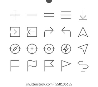 Location Pixel Perfect Well-crafted Vector Thin Line Icons 48x48 Ready for 24x24 Grid for Web Graphics and Apps with Editable Stroke. Simple Minimal Pictogram Part 4-4