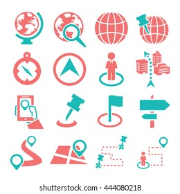 location, place icon set