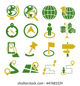 location, place icon set