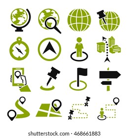 location, place icon set