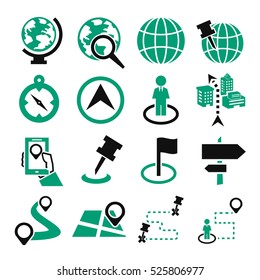 location, place icon set