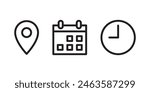 location, place and time icon