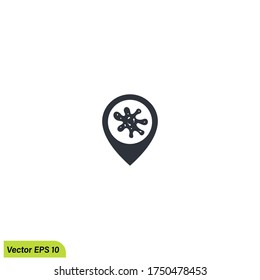 location of the plague icon illustration vector eps 10 logo template