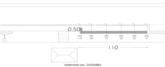 location plans and stationing details at certain distances are neatly sketch