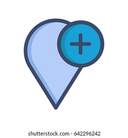 Location Plus icon Vector Illustration
