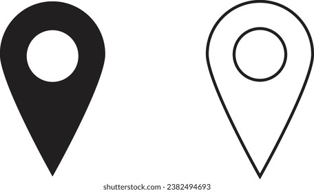 Location point black and white