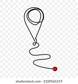 location point, Hand drawing single one line