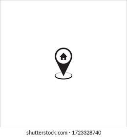 location point home icon vector