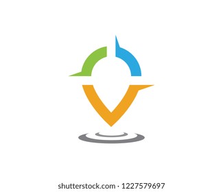 Location point icon logo vector illustration design 