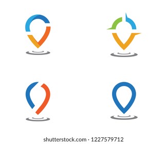 Location point icon logo vector illustration design 