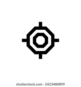 Location Point Icon Simple Line Style GPS Vector Perfect Web and Mobile Illustration 