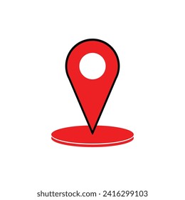 Location point icon vector illustration logo design