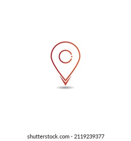Standortpunktsymbol, Vektorgrafik-Design-Vorlage.