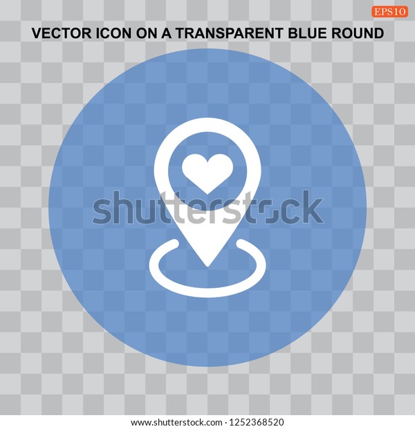Location point\
isolated icon, vector illustration design. Logistics collection.\
Heart icon in the\
middle.