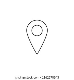 Location point isolated line icon, vector illustration design. Logistics collection.
