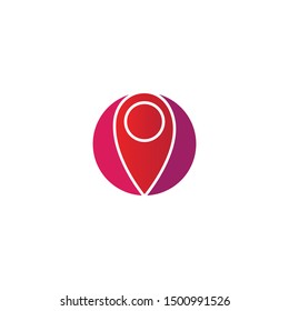 Location point Logo design illustration