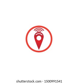 Location point Logo design illustration