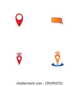 Location point Logo design illustration