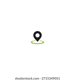 Logotipo de punto de Locación Icon diseño de Vector plano