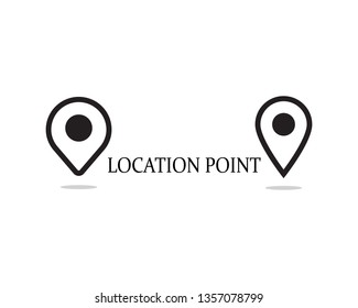 Location point Logo template vector icon illustration design
