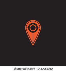 Location point Logo template vector icon illustration design Vector