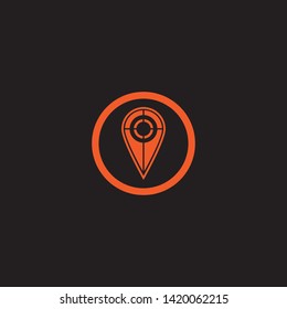 Location point Logo template vector icon illustration design Vector