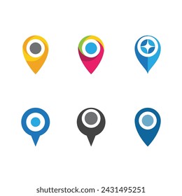 Location point Logo vector icon template
