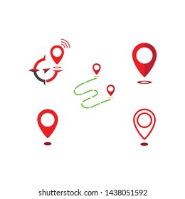 Location point Logo. vector illustration template.