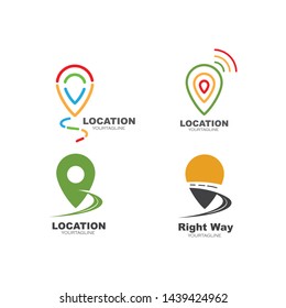 Location point Logo vector illustration template