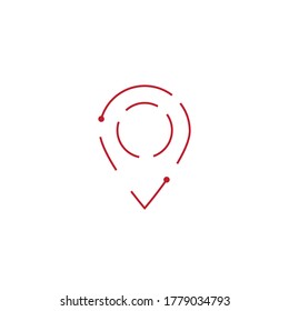 Plantilla de vector de logotipo de punto de ubicación